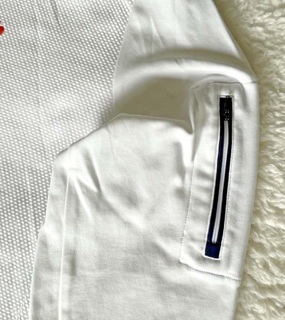 Bugatchi Beehive Quarter-Zip Pullover Mens L White 100% Cotton Long Sleeve Golf - Picture 10 of 16